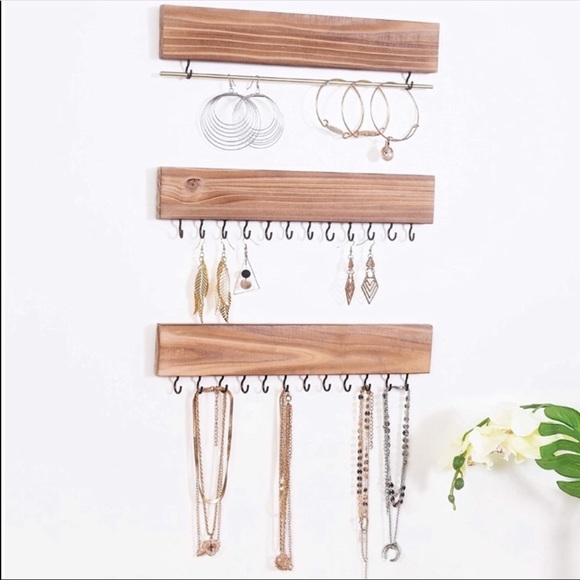 Wooden Hanging Jewelry Organizer